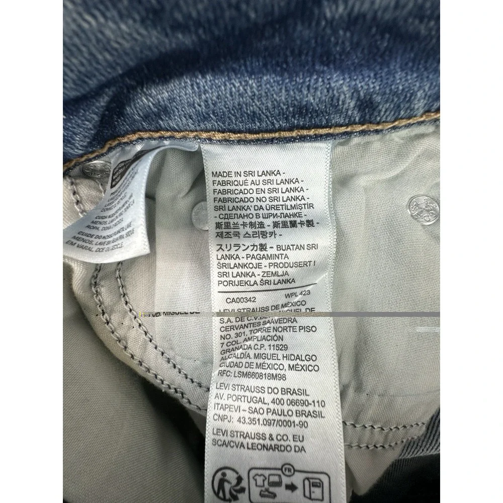 Levi's Superlow Bootcut Seamed Jeans Blue 29X32 Light Wash NWT